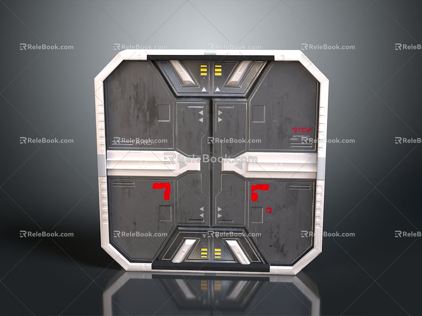 Science Fiction Door Steel Door Science Fiction Door Science Fiction Entrance Door Science Fiction Entrance Future Door Security Door Password Door 3d model