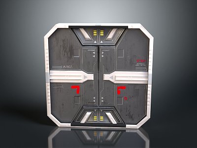 Science Fiction Door Steel Door Science Fiction Door Science Fiction Entrance Door Science Fiction Entrance Future Door Security Door Password Door 3d model