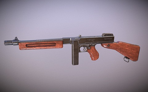 Thomson submachine gun 3d model