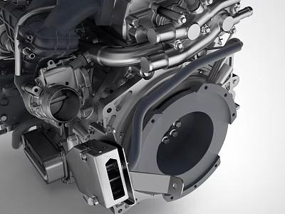 High Precision Engine Mechanical Structure With Intricate Metal Components And Advanced Engineering Design 3d model