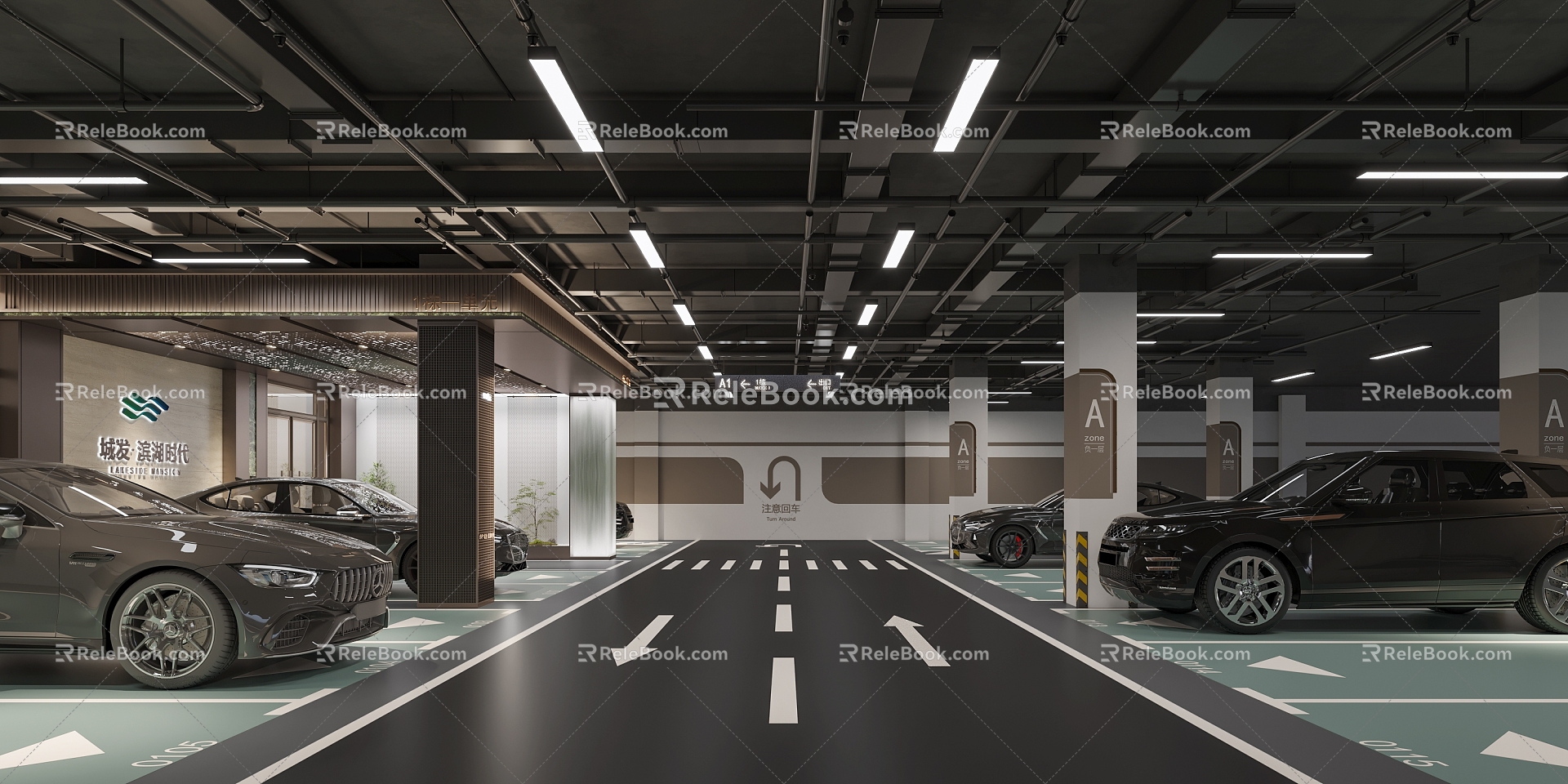 Underground parking 3d model