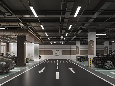 Underground parking 3d model