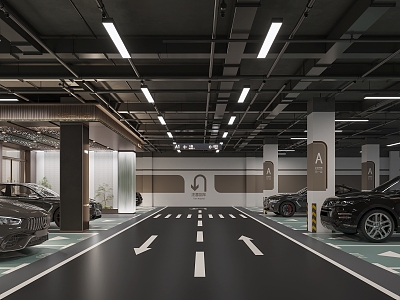 Underground parking 3d model