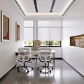 High Tech Modern Monitoring Early Warning Center Office With Large LED Screen And Multiple Workstations