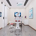Modern Dental Clinic Treatment Room With Dental Chair Monitor And Equipment