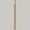 Classic Brown Door Handle With Gold Accent And Ornate Decorative Pattern