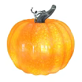 Fresh Orange Pumpkin with Shiny Smooth Surface and Ripe Texture 3d model
