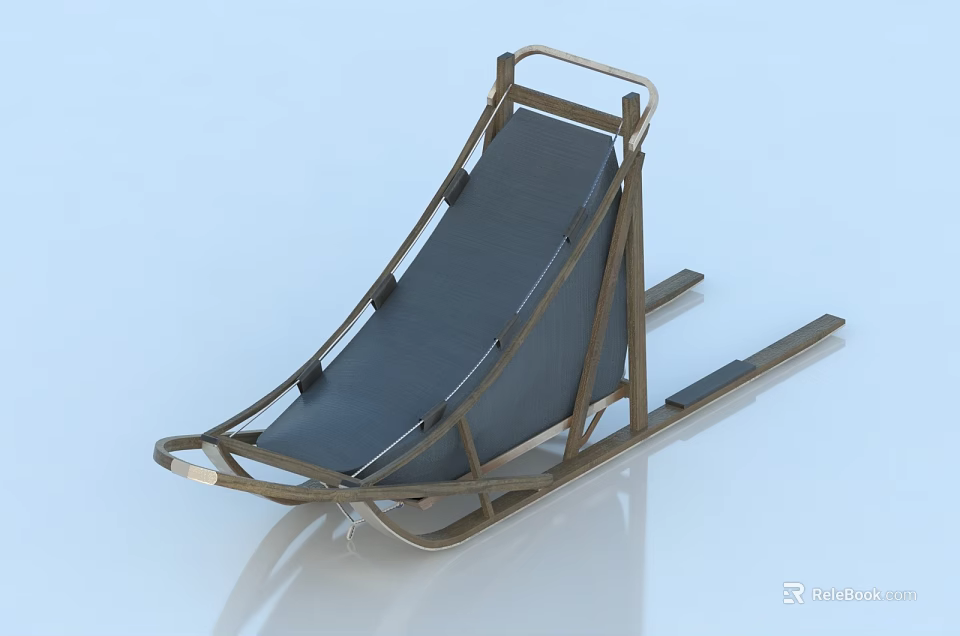 Playground Slide Equipment With Sturdy Metal Frame And Black Surface For Kids 3d model 