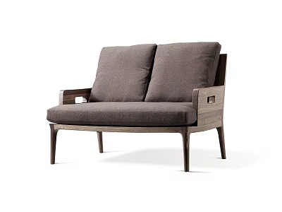 Modern double sofa multiplayer sofa 3d model