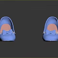 Blue High Heels With Bow And Sparkly Rhinestone Decor For Women Fashion