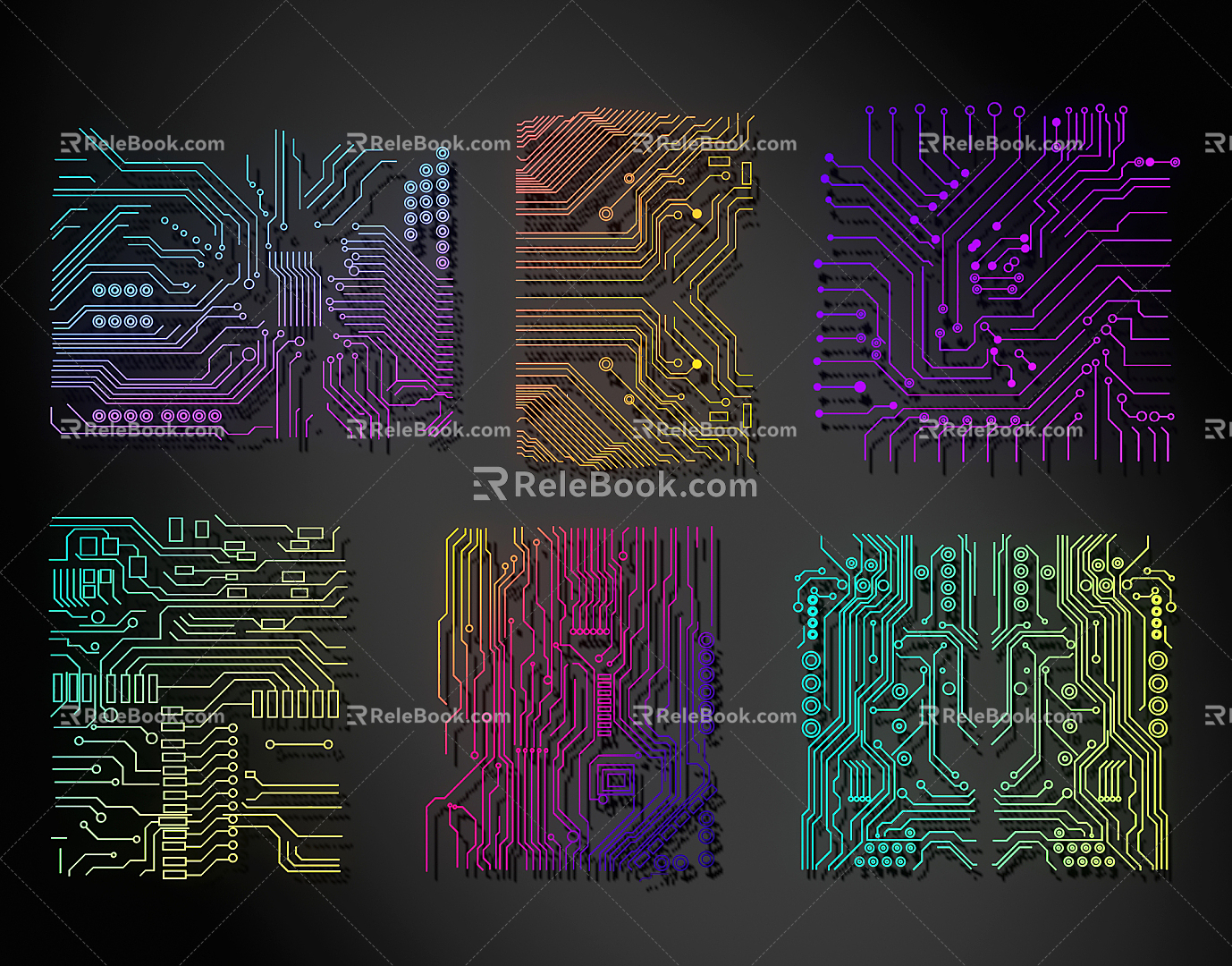 Modern Technology Line Technology Line Wall Decoration 3d model