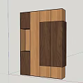 Modern Shoe Cabinet With Walnut And Light Wood Finish And LED Strip Lighting