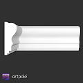Decorative White Architectural Component With Curved Edges And Layered Design For Interior Decoration