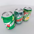 Drinks Coke Fanta 7-Up 3d model