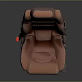 Elegant Red Leather Modern Chair With Comfortable Cushion And Ergonomic Backrest