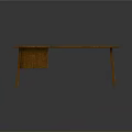 Simple Wooden Dining Table With Drawer Storage In Modern Home Interior Design