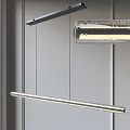Modern Linear Metal Pendant Light with Sleek Design for Contemporary Interior Lighting