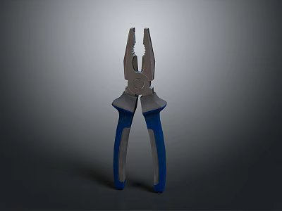 High Quality Hardware Tools Pliers With Blue Ergonomic Handle Design 3d model