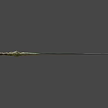 Ornate Medieval Sword With Golden Decorations Red Gemstone And Silver Blade