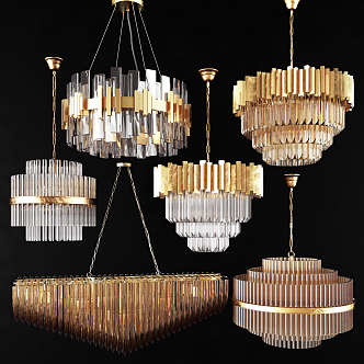 Light Luxury Crystal Chandelier Crystal Chandelier Combination 3d model