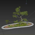 New Chinese Style Courtyard Scrib Pine Tree Lohan Pine Welcome Pine Landscape Tree Model Tree Ornamental Tree Landscape Scrib Stone End Scene 3d model