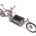 Utility Cargo Tricycle With Metal Frame Cargo Box And Spring Suspension 3d model