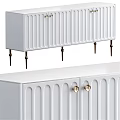 Modern Stylish Dressers With Vertical Stripes Metal Legs And Marble Top