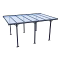Architectural Canopy Structure With Metal Frame And Transparent Roof Design