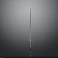 Classic Metal Sword With Sharp Blade And Decorative Hilt Guard Design