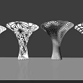 Modern Decorative Columns With Diverse Intricate Patterns Including Floral And Geometric Designs