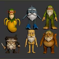 Colorful Cartoon Style Game and Movie Characters With Unique Outfits and Distinctive Features