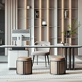 Modern study 3d model