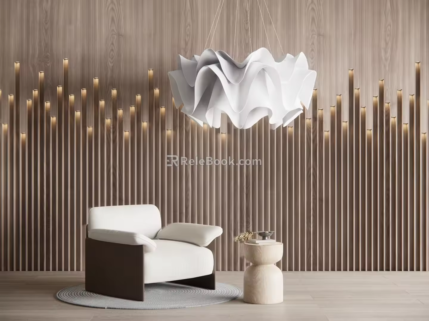 Sofa Single Sofa Model Lamp Coffee Table 3d model