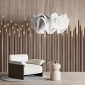 Sofa Single Sofa Model Lamp Coffee Table 3d model