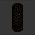 Car Tire With Rustic Metal Hub And Deep Tread Design For Vehicles