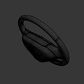 Modern Car Steering Wheel Design Features Sleek Black Finish And Ergonomic Comfortable Grip