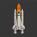 Space Shuttle Model With Orange External Tank White Orbiter And Solid Rocket Boosters 3d model
