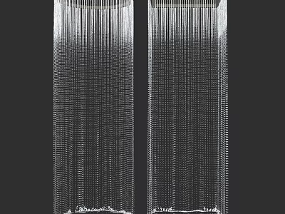 Transparent Cylindrical Objects With Fine Vertical Stripes And Textured Surface 3d model