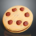 Delicious Round Chocolate Chip Cookie With Fresh Chocolate Chips On Top 3d model