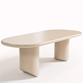 Modern Cream Style Dining Table Long Dining Table Modern Dining Table Table 3d model