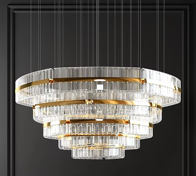 Light Luxury Chandelier Crystal Chandelier Multi-layer Crystal Lamp Crystal Lamp Decorative Crystal Lamp Multi-head Chandelier 3d model