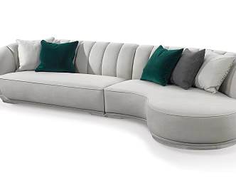 French American style cream 3d model