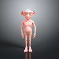Animated Fantasy 3D Character With Big Eyes Large Ears And Slender Body Model