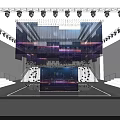 Modern Stage Design With Large LED Screens And Colorful Lighting Effects