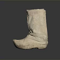Beige Traditional Handmade Boots With Thick Soles And Stitched Details For Daily Wear
