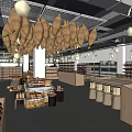 Modern Supermarket Shelf Convenience Store Showcase Display Rack 3d model
