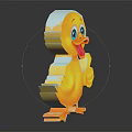 Cute Duck Shaped Kids Chair With 3D Design And Thumb Up Detail