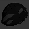 Futuristic Black Helmet With Matte Finish Integrated Visor And Aerodynamic Sci Fi Design