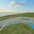 Scenic Waterfront Detached Villas Community With Radial Layout And Green Surroundings