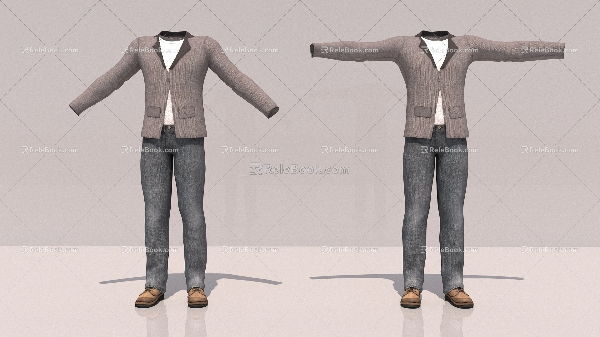 Suit Dress Men's Clothing 3d model